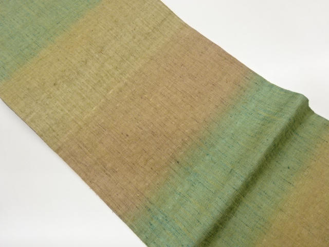 すくい織金通し横段模様全通袋帯